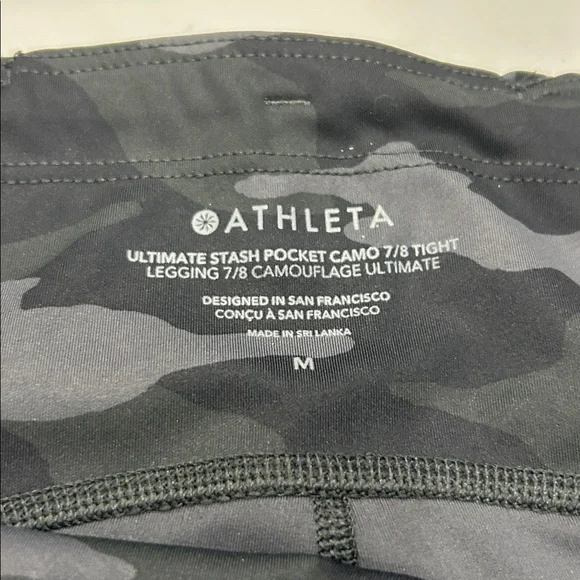 ATHLETA Ultimate Stash Pocket Camo 7/8 Tight #531773 Size Medium - Picture 5 of 8